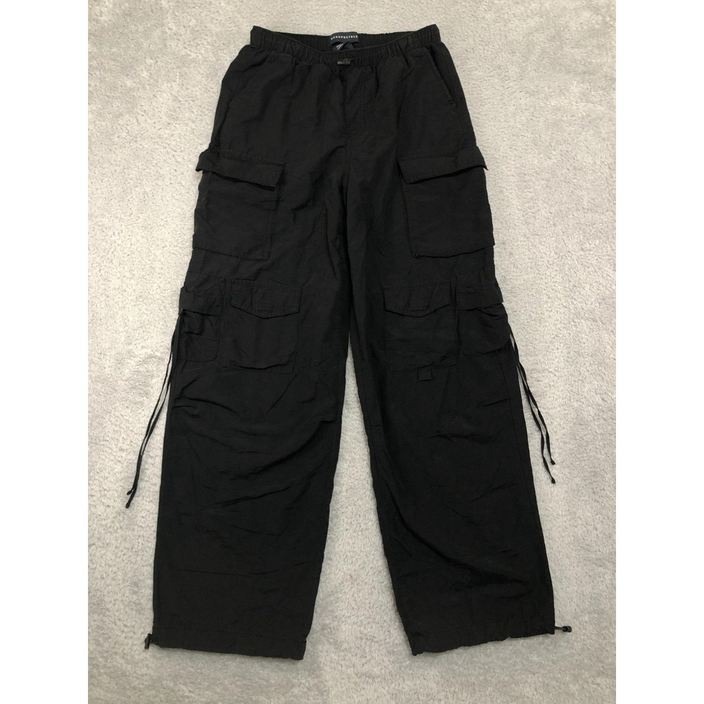 Aeropostale Pants Womens XS (26X29) Black Parachute Cargo Drawstring